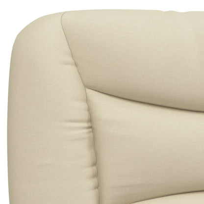 Rám Postele Bez Matrace Krémový 200 X 200 Cm Textil
