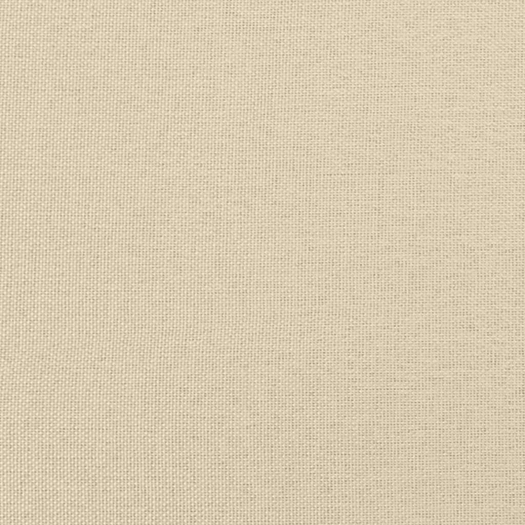 Rám Postele Bez Matrace Krémový 200 X 200 Cm Textil