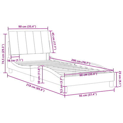Rám Postele Bez Matrace Hanko Tmavě Zelená 90 X 200 Cm Samet