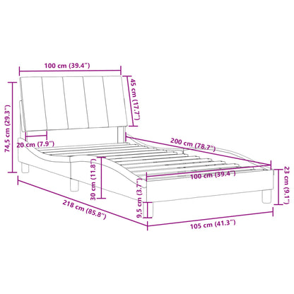Rám Postele Bez Matrace Hanko Tmavě Zelená 100 X 200 Cm Samet