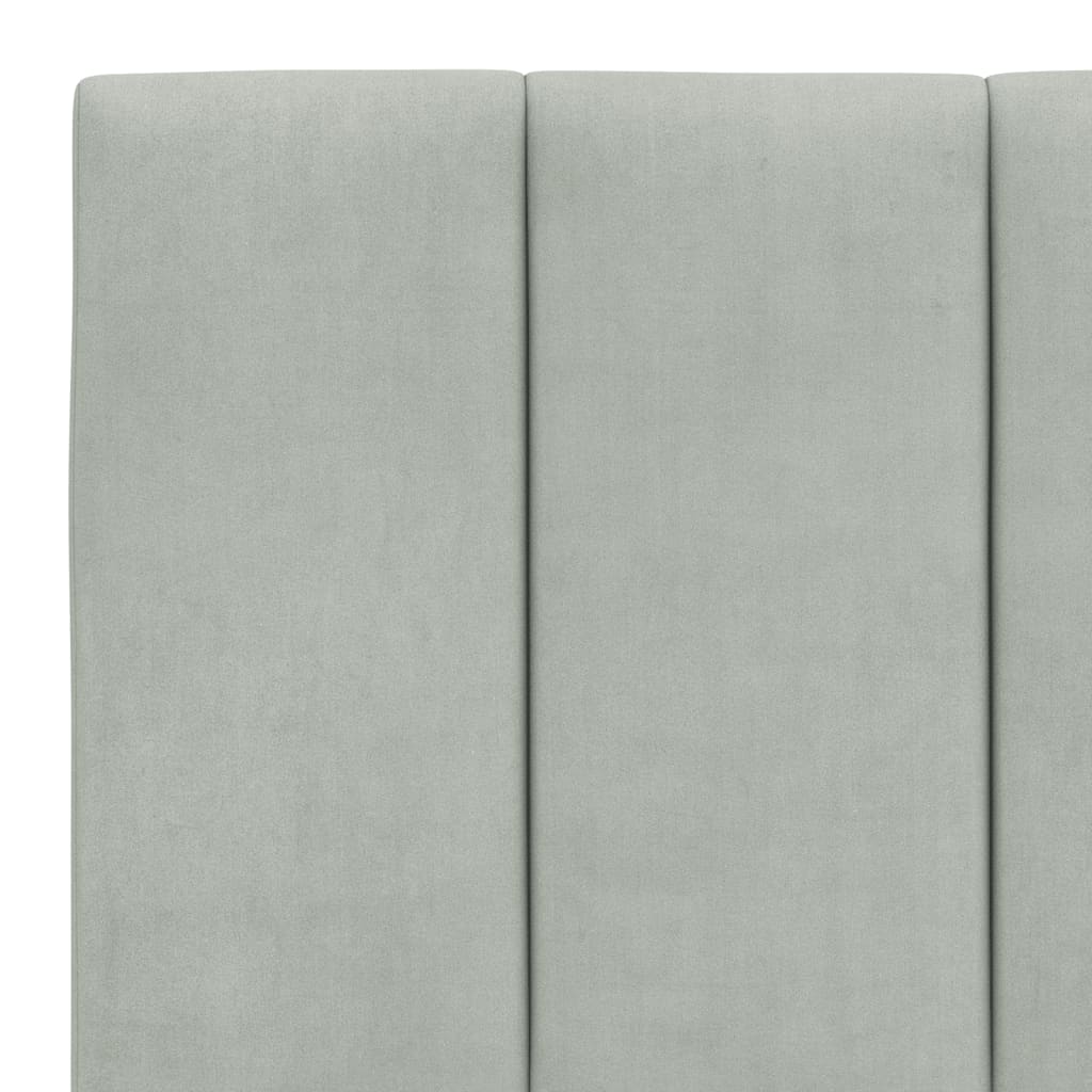 Rám Postele Bez Matrace Hanko Světle Šedý 160 X 200 Cm Samet