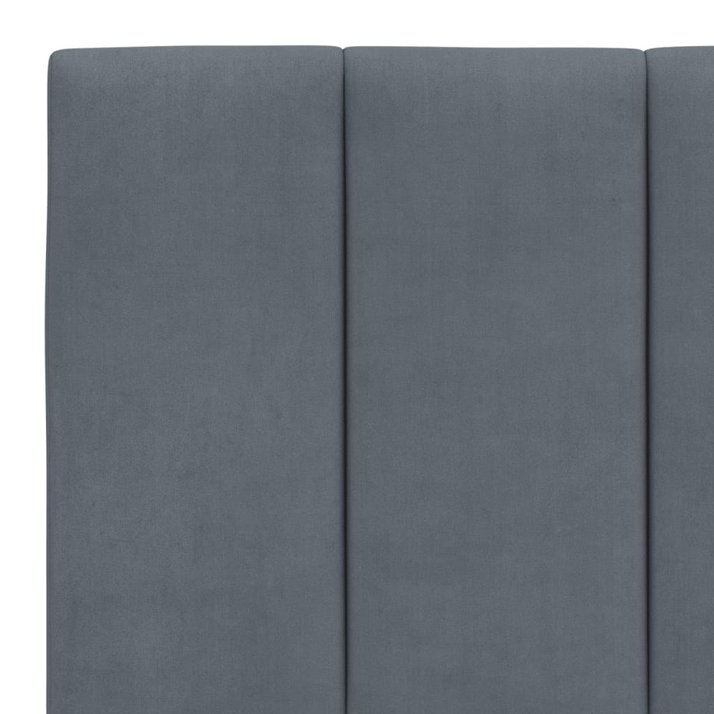 Rám Postele Bez Matrace Hanko Tmavě Šedý 200 X 200 Cm Samet