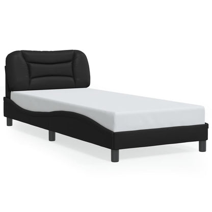 Rám Postele Bez Matrace Hvar Černý 90X200 Cm Umělá Kůže