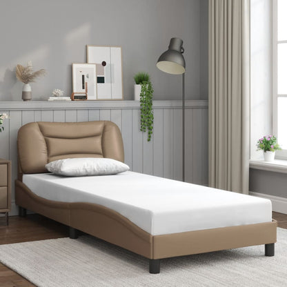 Rám Postele Bez Matrace Hvar Cappuccino 90X200 Cm Umělá Kůže