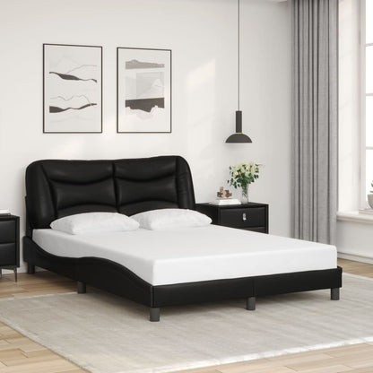 Rám Postele Bez Matrace Hvar Černý 140X190 Cm Umělá Kůže
