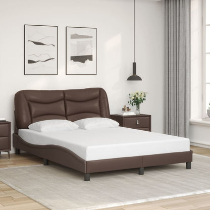 Rám Postele Bez Matrace Hvar Hnědý 140X190 Cm Umělá Kůže
