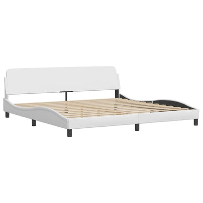 Rám Postele Bez Matrace Hvar Bílý 200X200 Cm Umělá Kůže