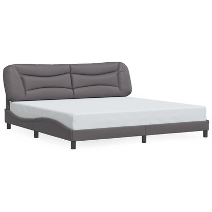 Rám Postele Bez Matrace Hvar Šedý 200X200 Cm Umělá Kůže