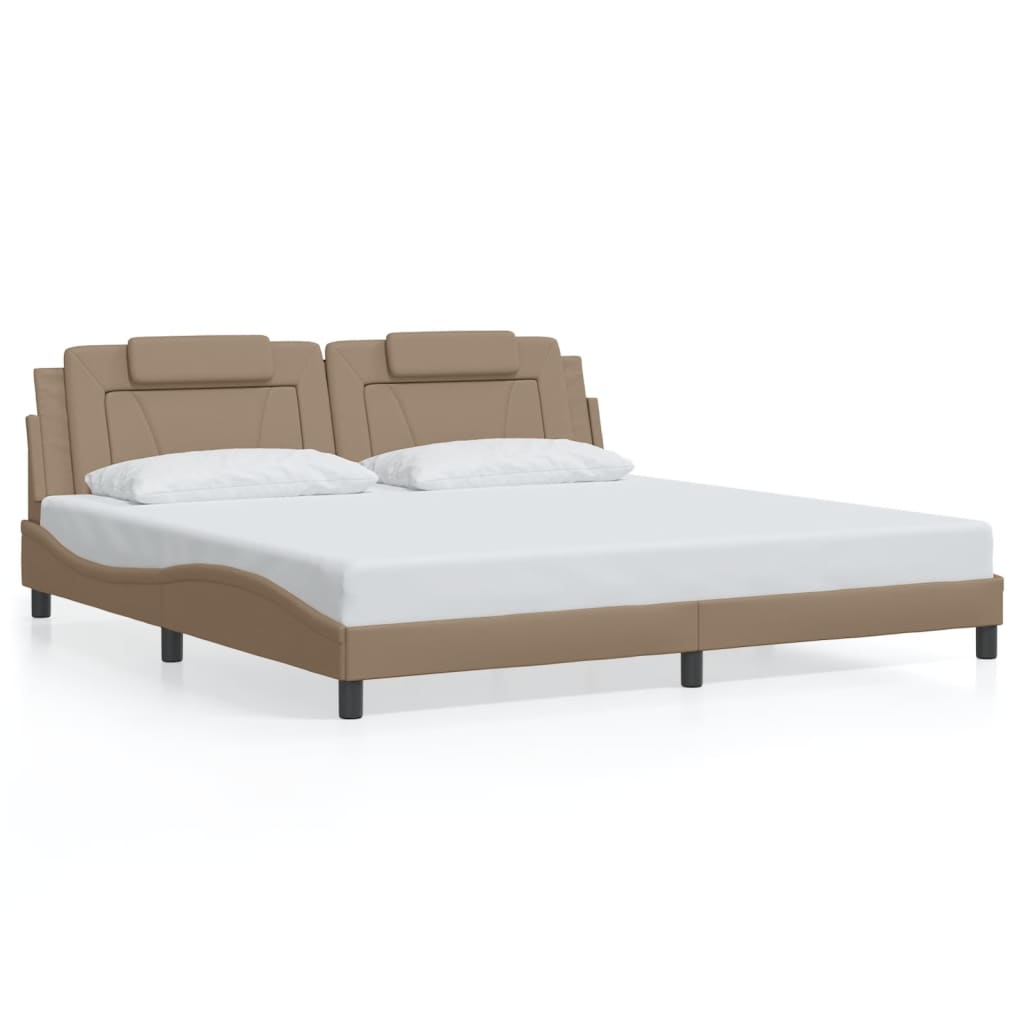 Rám Postele Viana Bez Matrace Cappuccino 200X200 Cm Umělá Kůže