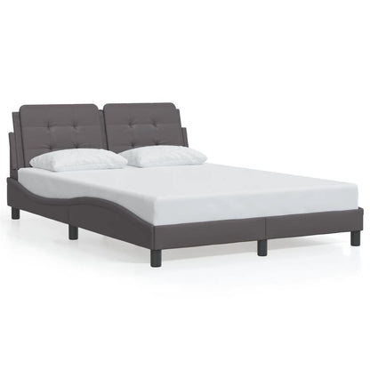 Rám Postele Bez Matrace Zadar Šedý 140X190 Cm Umělá Kůže