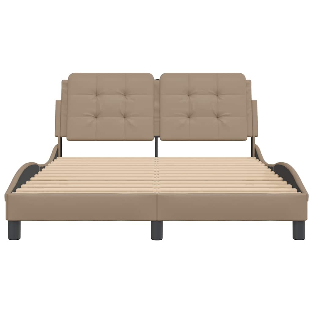 Rám Postele Bez Matrace Zadar Cappuccino 140X190 Cm Umělá Kůže