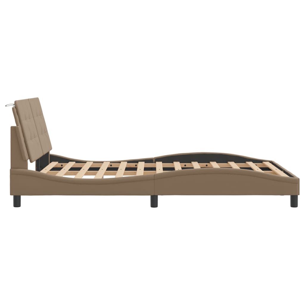 Rám Postele Bez Matrace Zadar Cappuccino 140X190 Cm Umělá Kůže