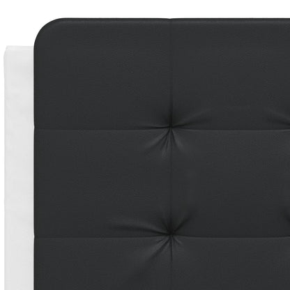 Rám Postele Bez Matrace Zadar Bílý A Černý 140 X 200 Cm Umělá Kůže