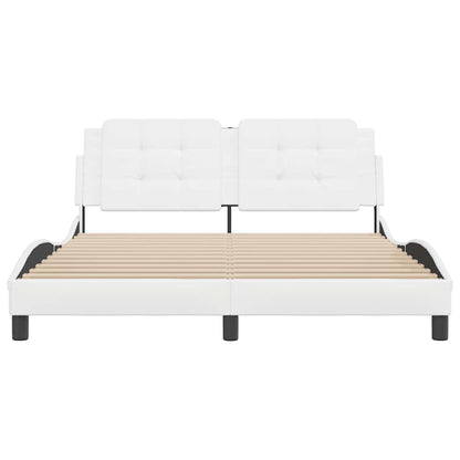 Rám Postele Bez Matrace Zadar Bílý 160X200 Cm Umělá Kůže