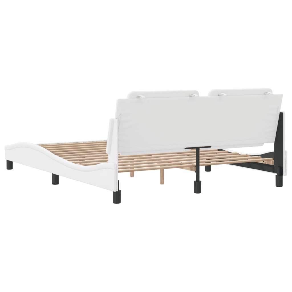 Rám Postele Bez Matrace Zadar Bílý 160X200 Cm Umělá Kůže
