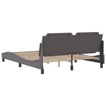 Rám Postele Bez Matrace Zadar Šedý 160X200 Cm Umělá Kůže