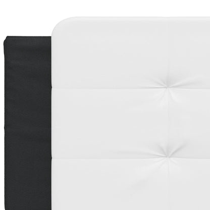 Rám Postele Bez Matrace Zadar Černý A Bílý 160 X 200 Cm Umělá Kůže
