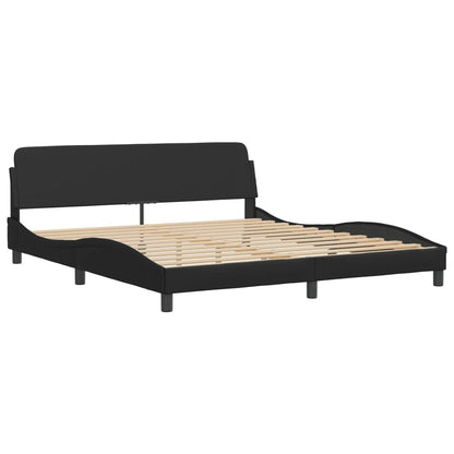 Rám Postele Bez Matrace Zadar Černý 180X200 Cm Umělá Kůže