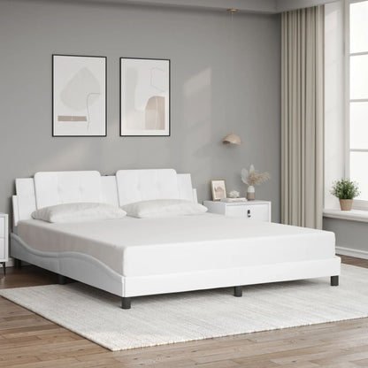 Rám Postele Bez Matrace Zadar Bílý 180X200 Cm Umělá Kůže