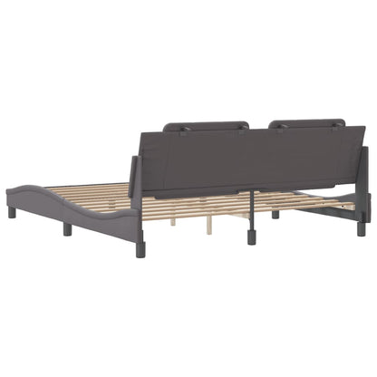 Rám Postele Bez Matrace Zadar Šedý 180X200 Cm Umělá Kůže