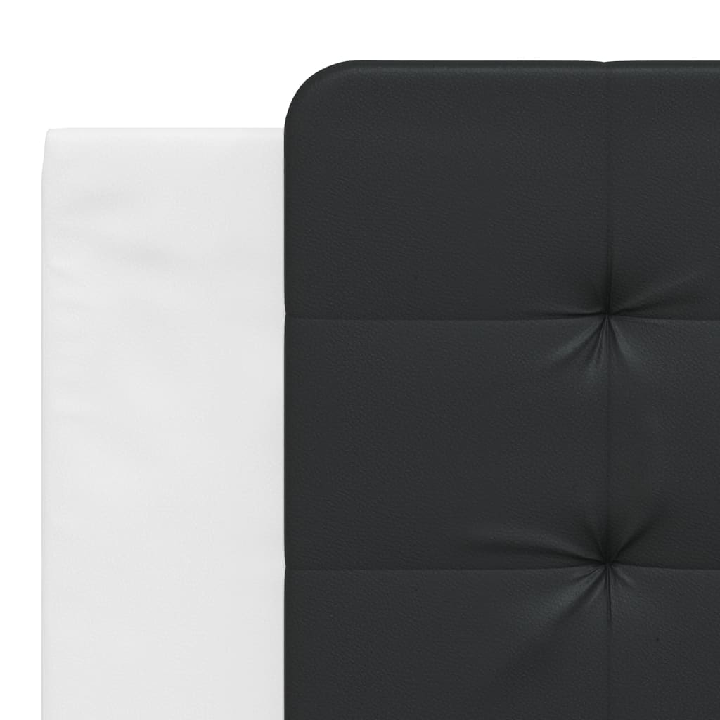 Rám Postele Bez Matrace Zadar Bílý A Černý 180 X 200 Cm Umělá Kůže