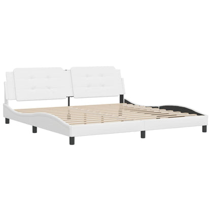 Rám Postele Bez Matrace Zadar Bílý 200X200 Cm Umělá Kůže