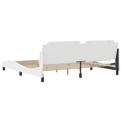 Rám Postele Bez Matrace Zadar Bílý 200X200 Cm Umělá Kůže