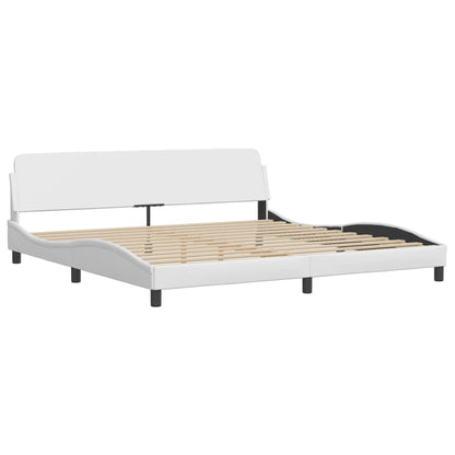 Rám Postele Bez Matrace Zadar Bílý 200X200 Cm Umělá Kůže