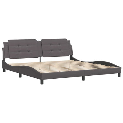 Rám Postele Bez Matrace Zadar Šedý 200X200 Cm Umělá Kůže
