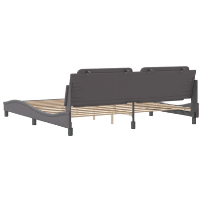 Rám Postele Bez Matrace Zadar Šedý 200X200 Cm Umělá Kůže