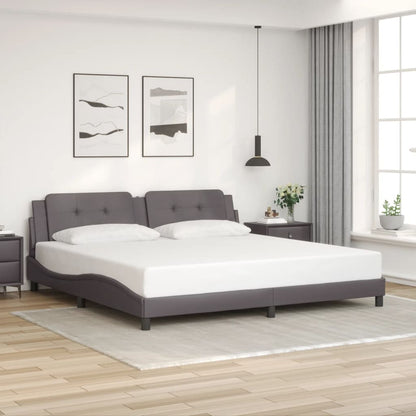 Rám Postele Bez Matrace Zadar Šedý 200X200 Cm Umělá Kůže