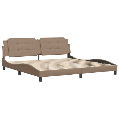 Rám Postele Bez Matrace Zadar Cappuccino 200X200 Cm Umělá Kůže