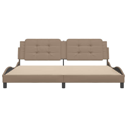 Rám Postele Bez Matrace Zadar Cappuccino 200X200 Cm Umělá Kůže