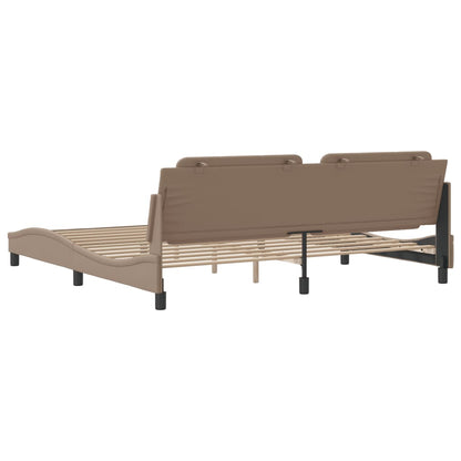 Rám Postele Bez Matrace Zadar Cappuccino 200X200 Cm Umělá Kůže