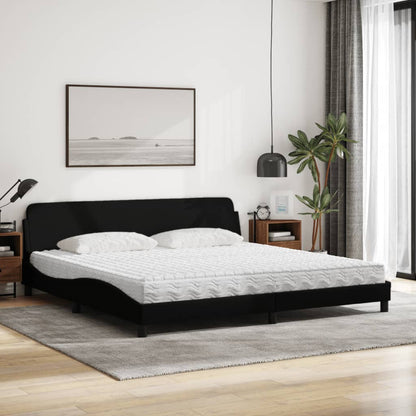 Postel S Matrací Dover Černá 200 X 200 Cm Textil