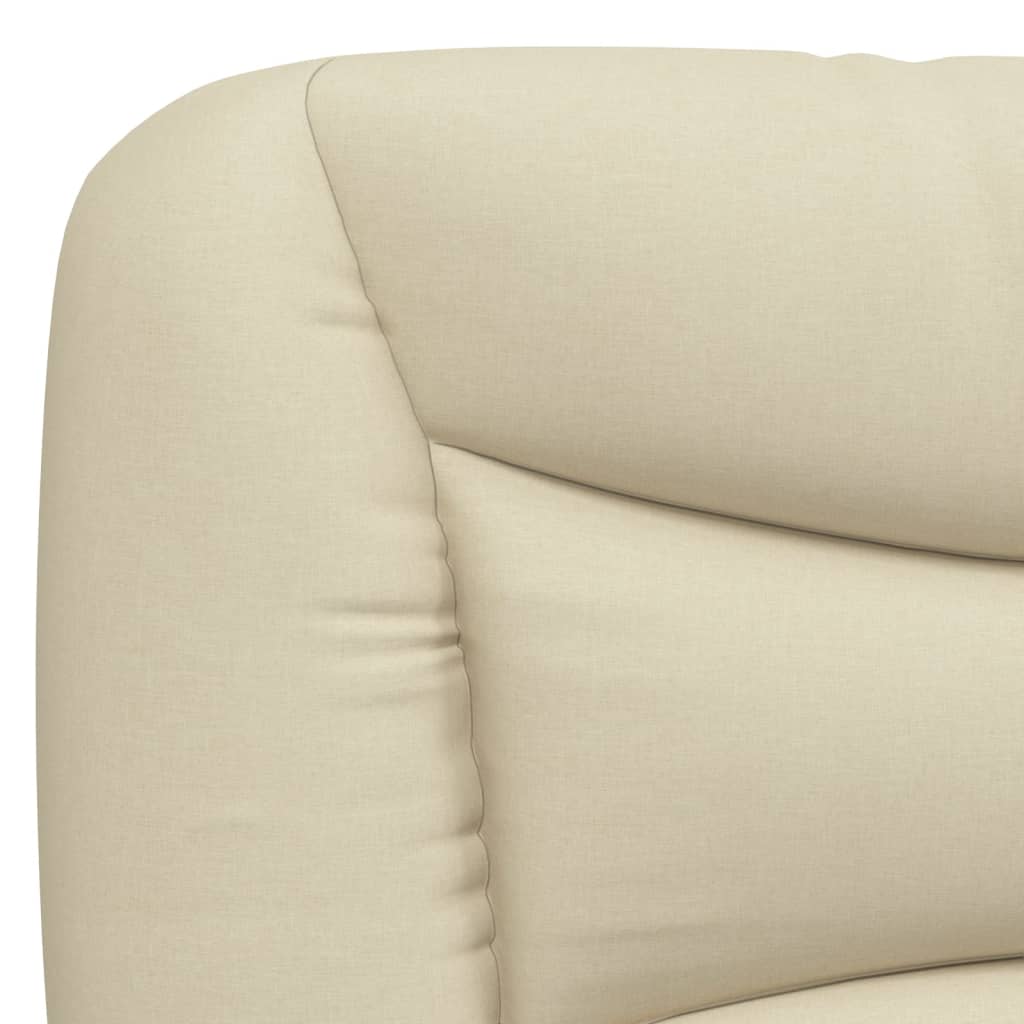 Postel S Matrací Krémová 200 X 200 Cm Textil