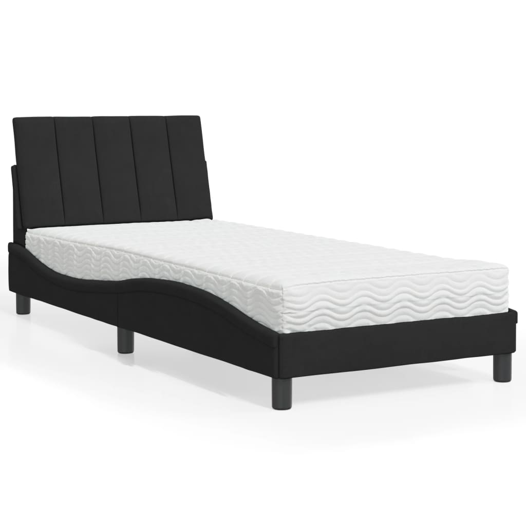 Postel S Matrací Černá Samet