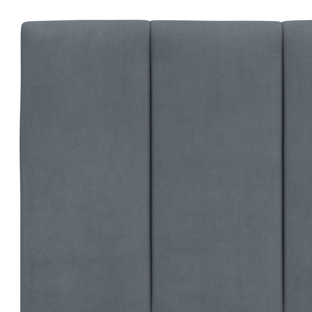 Postel S Matrací Hanko Tmavě Šedá 200 X 200 Cm Samet