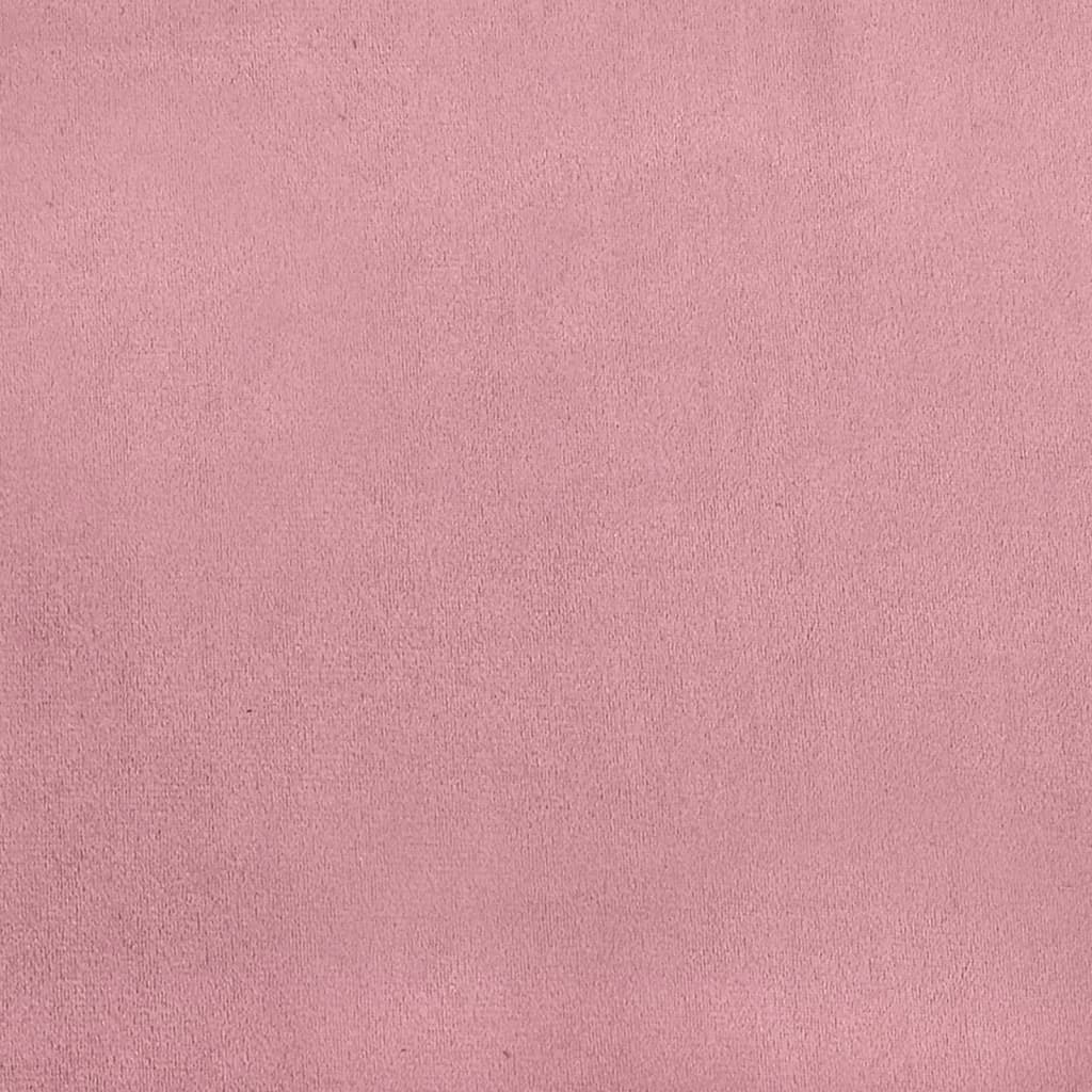 Postel S Matrací Růžová 80 X 200 Cm Samet