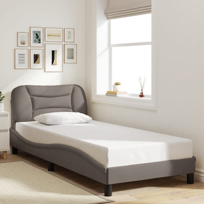 Rám Postele S Led Bez Matrace Hvar Taupe 80X200 Cm Látka