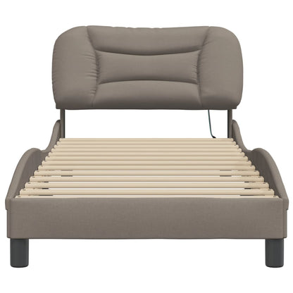Rám Postele S Led Bez Matrace Hvar Taupe 80X200 Cm Látka