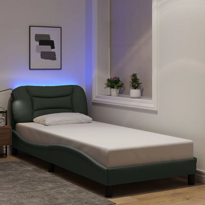 Rám Postele S Led Bez Matrace Hvar Tmavě Šedá 90X190 Cm Látka