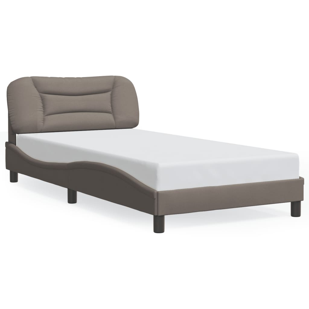 Rám Postele S Led Bez Matrace Hvar Taupe 100X200 Cm Látka
