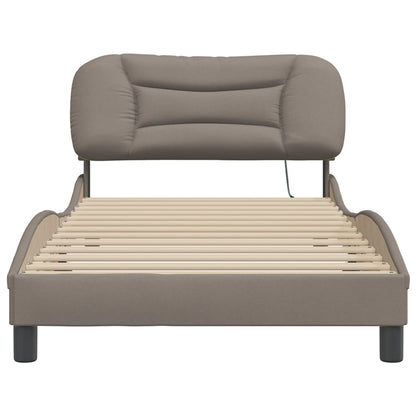 Rám Postele S Led Bez Matrace Hvar Taupe 100X200 Cm Látka