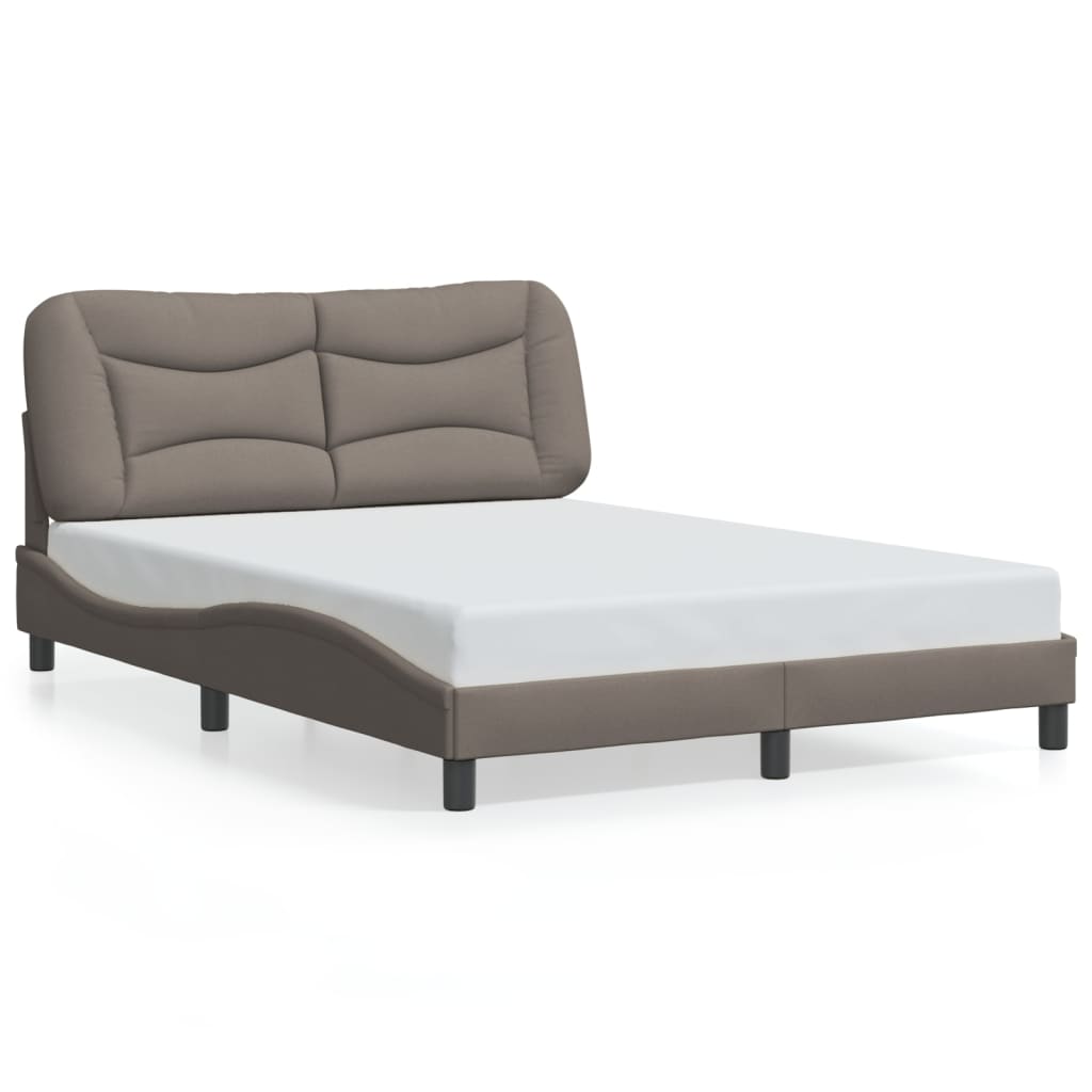 Rám Postele S Led Bez Matrace Hvar Taupe 120X200 Cm Látka