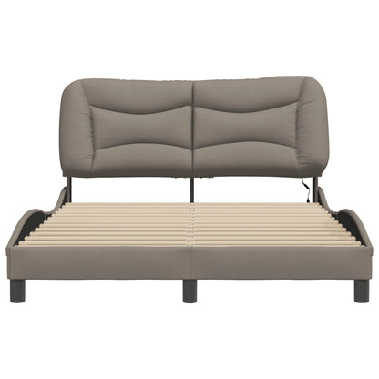 Rám Postele S Led Bez Matrace Hvar Taupe 120X200 Cm Látka