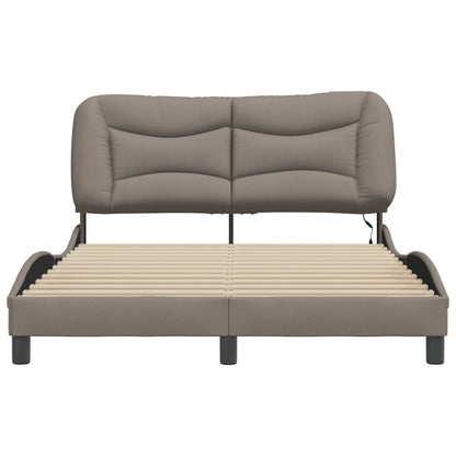 Rám Postele S Led Bez Matrace Hvar Taupe 140X190 Cm Látka