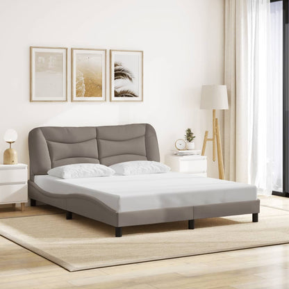 Rám Postele S Led Bez Matrace Hvar Taupe 160X200 Cm Látka