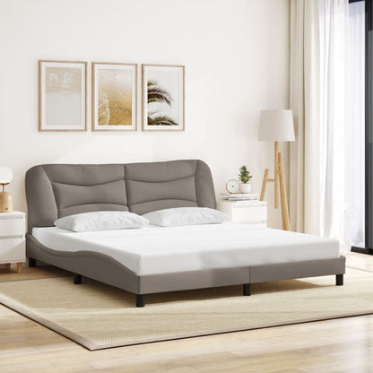 Rám Postele S Led Bez Matrace Hvar Taupe 180X200 Cm Látka