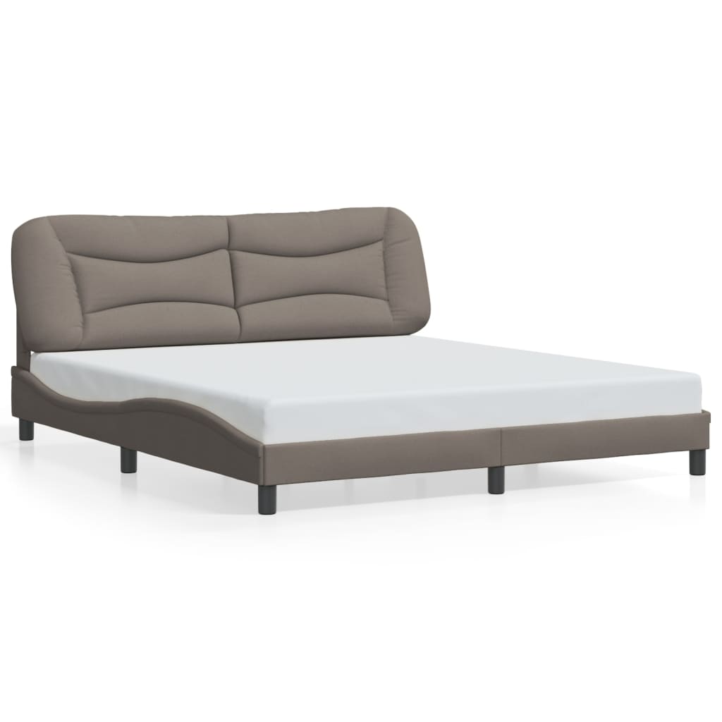 Rám Postele S Led Bez Matrace Hvar Taupe 180X200 Cm Látka